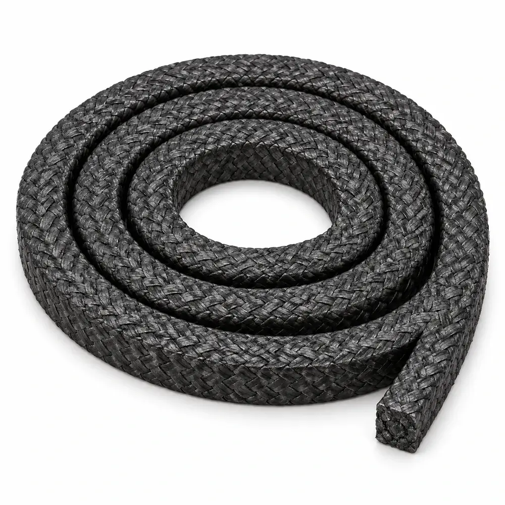 How do carbon fiber packings work in sealing applications?